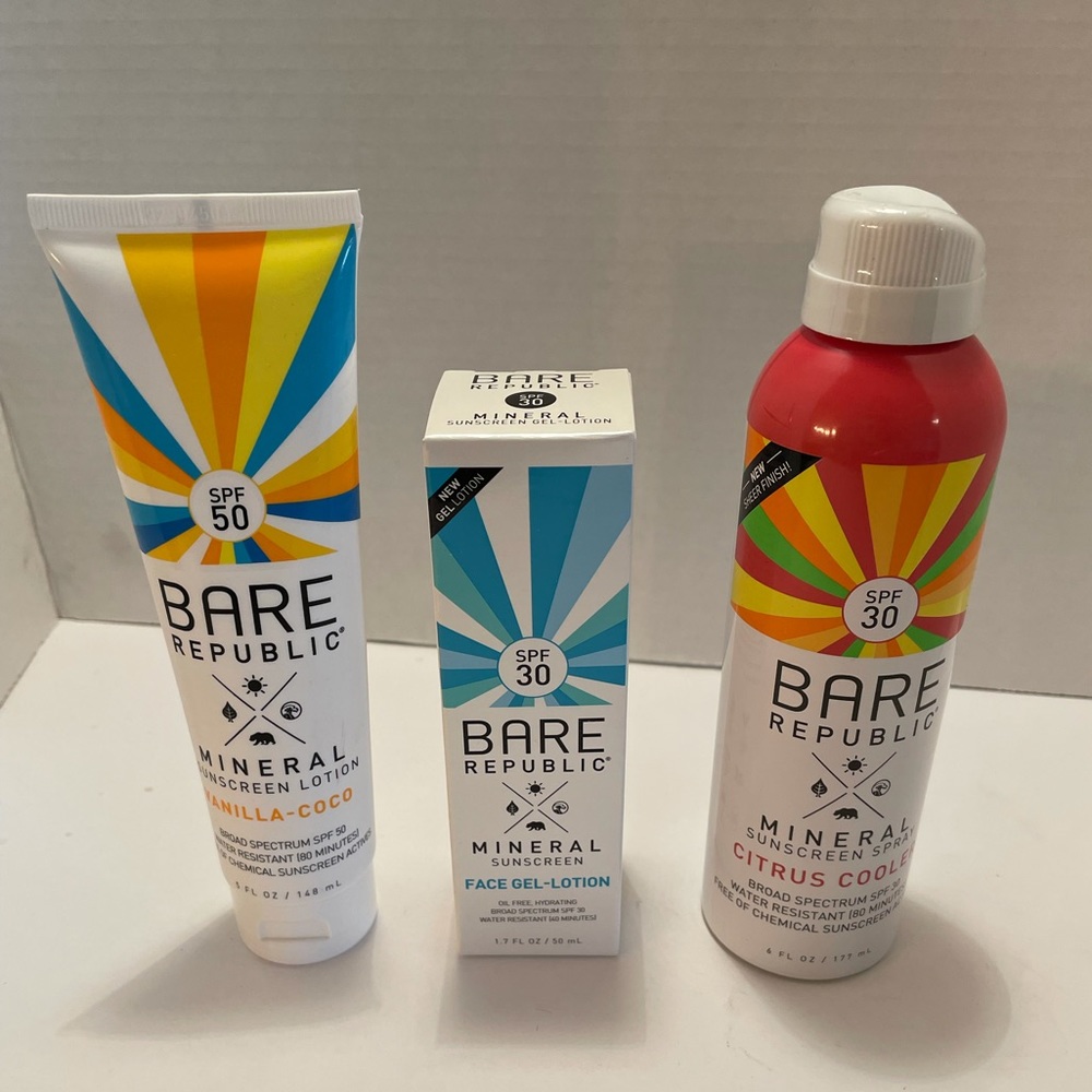 BARE Republic Mineral Sunscreen Lot of 3